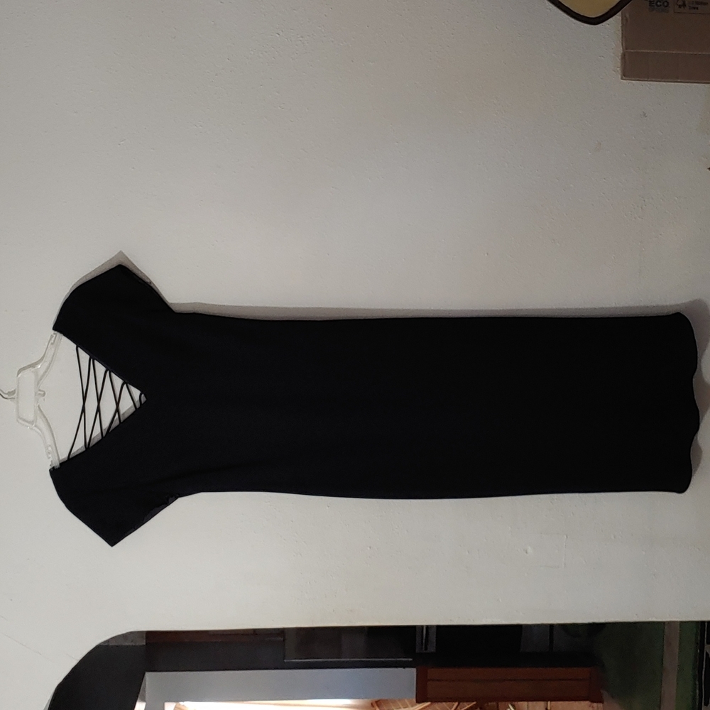 Evan-Picone Women's Size 10 Black Cap Sleeve Lined Maxi Dress